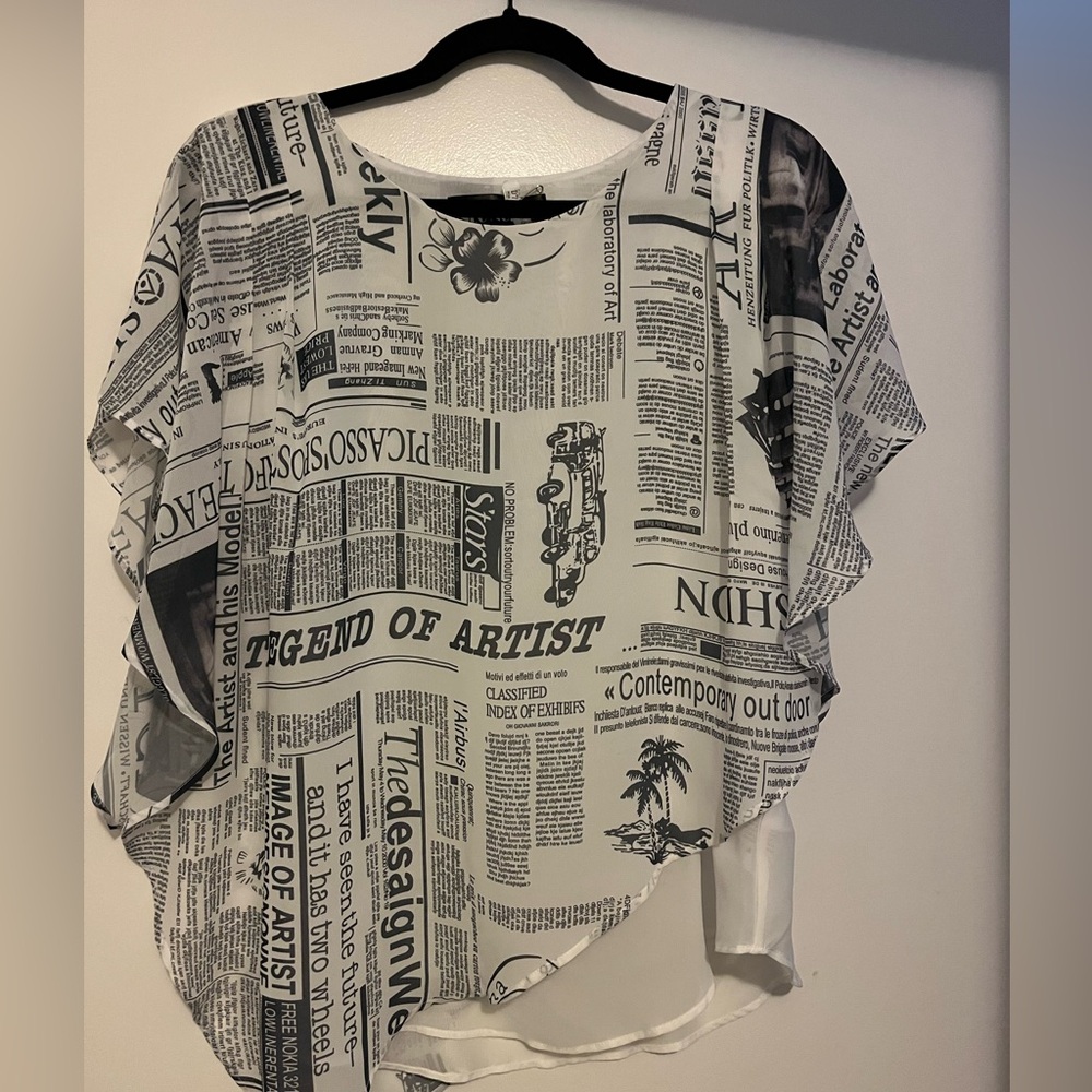 COPY - Worn once Newsprint Dress Top Size S